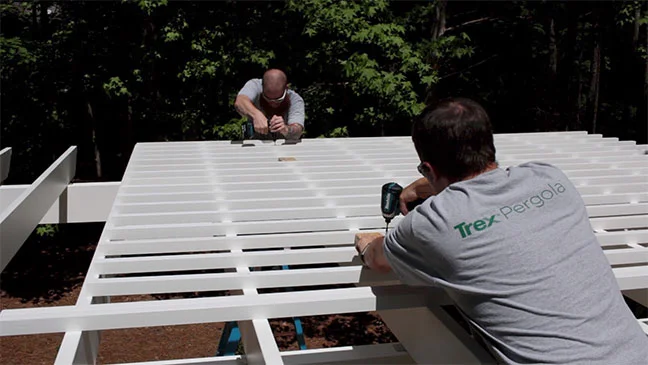 Featured image for “Installing A Freestanding Trex Pergola On A Patio”Hi, I’m Vanessa, Marketing Specialist at Structureworks, and for the next few minutes we’re going to show you the basic installation steps of a freestanding12794:full
