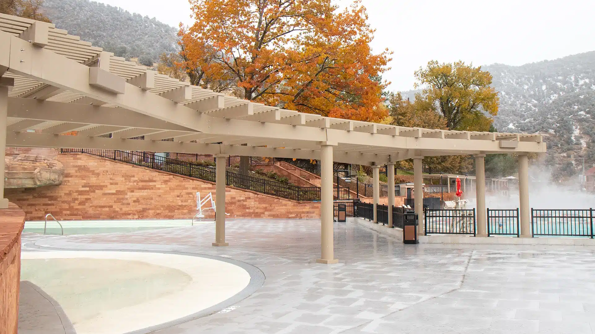 Custom Trex Pergola at Glenwood Hot Springs Pool