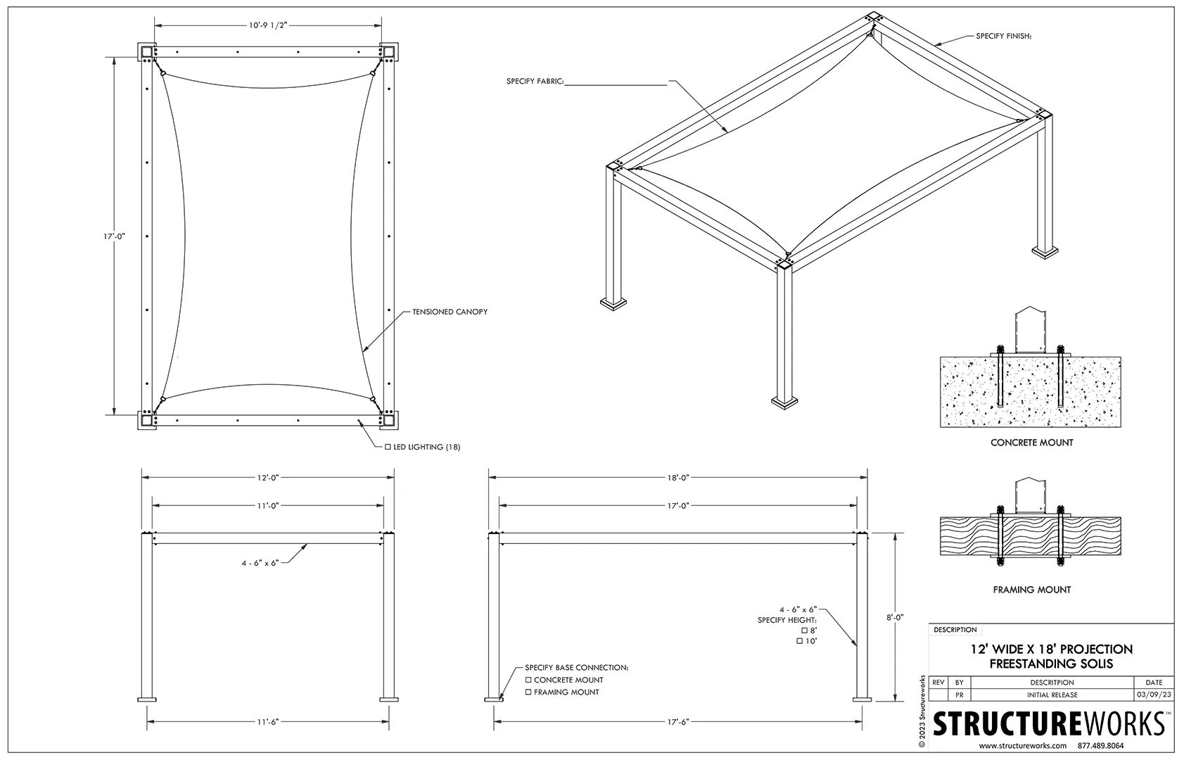 technical drawing for HOA pergola approval